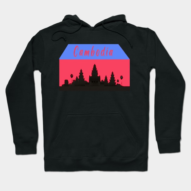 Cambodia Hoodie by Papilio Art